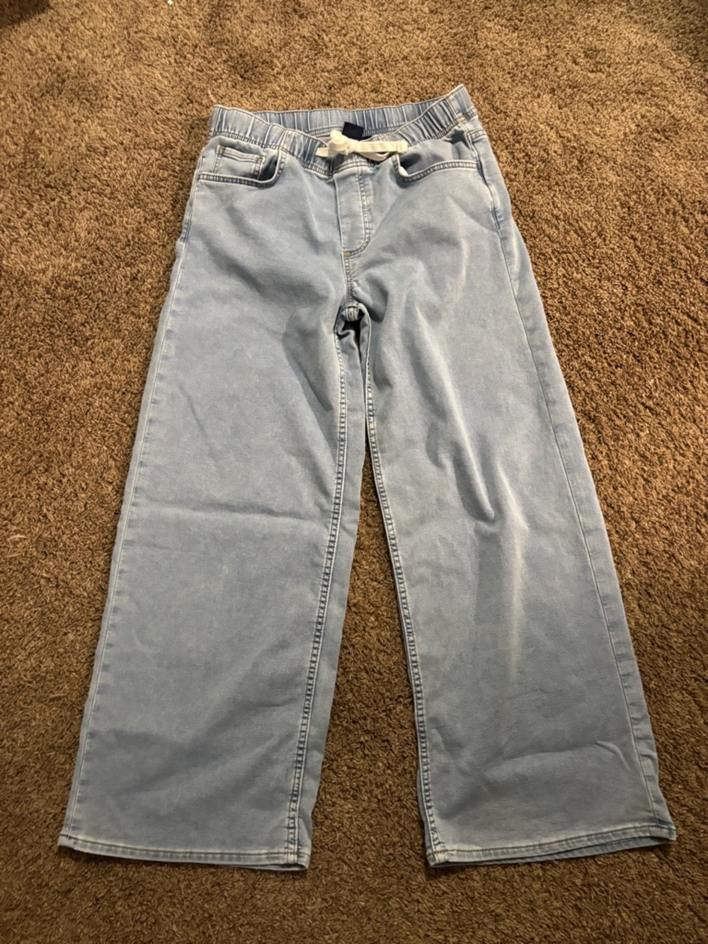 GAP mid rise knit easy baggy jeans